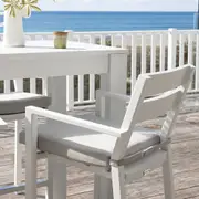 Santorini Outdoor Aluminium 1.5m Bar Table with 6 Bar stools - Outdoor Aluminium Dining Settings