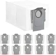 Pack of 10 Vacuum Cleaner Bags Accessory Set for Roborock S8 MaxV Ultra/ S8 Max Ultra /S8+ / S8 Pro Ultra/ S7 MaxV Ultra/Q Revo/Qrevo Pro/Qrevo MaxV/T8 Q5+ G10S PRO Q7 Max+ Q8 Max+, Large Capacity