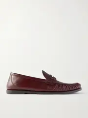 [SAINT LAURENT] SAINT LAURENT - Laurent Leather Loafers - Burgundy - EU 38 EU 38 Burgundy