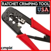 Ratchet Crimping Tool RJ11/RJ12/RJ45 Plugs Ethernet Phone FAX Connector Crimper