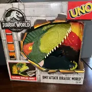 Uno Attack Jurassic World NEW Dilophodaurus Dinosaur Head Uno