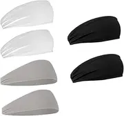 [Anlayliay] 6 Pack Sports Headbands for Men Sweatbands Sports Sweat Bands Mens Workout Cycling Running Thin Fitness Gym Yoga