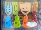 ENTERTAINING CHEESE BOARD GIFT SET, CHEESE BOARD & 4 KNIVES, HAPPY SET, LP:$30