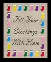 Christmas Stockings Border Cross-stitch, DIY Kit