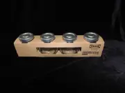 New IKEA Rajtan Spice Jars Set of 4 Clear Glass Silver Tone