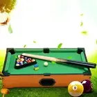 Mini Pool Table Snooker Playset Portable Cues Balls Motor Skills Billiards