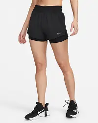 在飛比找Nike官方商店優惠-Nike Dri-FIT One 女款中腰 3" 二合一短褲