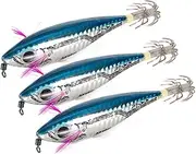 ABS Plastic Squid Jig Hook 10.5cm 4.1in Fishing Lure 3 Pack 22g Compact Design