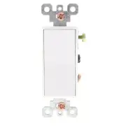 Preferred Industries WH4250-WHT 4-Way White Rocker Decorator Light Switch 20A