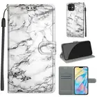 For iPhone 11 12 Pro Max XR XS X 6 7 8 SE White Marble Flip Wallet Phone Case