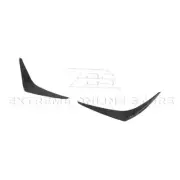 For 24-Up Ford Mustang GT | CARBON FIBER Add-On Front Bumper Canards Splitter