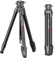 ULANZI Zero Y Professional Camera Tripod, Lightweight Travel Carbon Fiber Camera Tripod with Quick Release 1/4" Screw & 360° Ballhead, for Most Cameras/DSLR/Projector, Weight 2lb, Maxload 39lb
