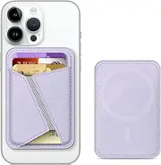 Fintie MagSafe Wallet, RFID Blocking Card Holder Compatible with Apple, Magnetic Wallet for iPhone 16/15/14/13/12 Series, Slim Credit Card Holder for Women Men, Iris Purple, Fashion