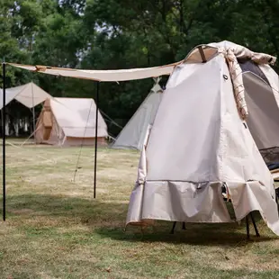 戶外野營離地帳單人露營帳篷折疊鋁桿雙層防風雨帳篷行軍單人帳篷