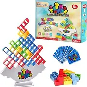 Affandi 48 Pcs Tetra Tower Balance Stacking Blocks Game, Tetra Tower 3D Game for 2+ Players, Perfect Balance Game for Kids, Teens & Adults Family, Party, Toys & Gift.