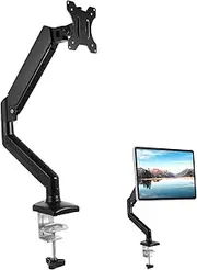 KICHOUSE Gas Spring Bracket Computer Stand Ultra Wide Monitor Computer Screen Stand Swivel Monitor Arm Monitor Mount Gas Spring Monitor Arm Monitor Desk Stand Aluminum Alloy Black