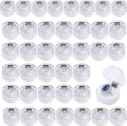 [ZBWWBZZ] 20Pcs Clear Crystal Ring Gift Boxes,Clear Jewelry Display Box, Crystal Earrings Jewelry Boxes Display Organizer Case with Foam Insert for Wedding Proposal Valentine's Day