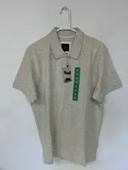 Men's Crew Clothing Melbury Polo Shirt Solid Cloudy Marl Short Sleeve Size XL