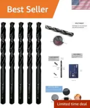 11/32 HSS M35 Cobalt Drill Bits Pack of 5 for Metal, Fast & Durable Cutting