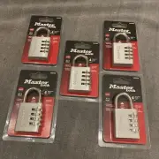 Lot Of 5 Master Lock 1-9/16in. Wide - Word Combination Padlock 643DWD SHIP FAST!
