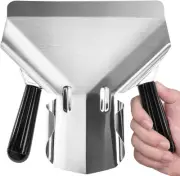 Stainless Steel French Fry Popcorn Scoop, Quick Fill Tool for Food Bags and Ice,