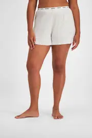 [Bonds] Bonds Women's Sleep Relaxed Viscose Bamboo Blend Short in Cloudy Marle Size: Small, Moisture-Wicking S Cloudy Marle