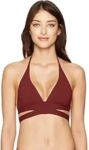[Seafolly] Women's Active Split Band Halter Bikini Top Swimsuit