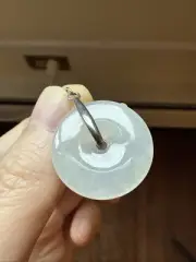 GRADE A AUTHENTIC MYANMAR JADEITE Genuine Sterling Silver S925 純天然翡翠A貨 冰種平安扣 純銀