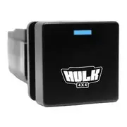 Hulk 4X4 Switch Push Button On/Off 12V Logo to suit Isuzu D-Max Mux, Bt-50 2020 On - HU1366BW-10H