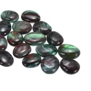 Ceramics Beads, Flat Ceramics Dark Blue Iridescent 1.18 to 1.57 Inch Pebbles