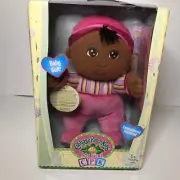 African American Cabbage Patch Kid My First CPK Baby Soft Plush Doll Girl Pink