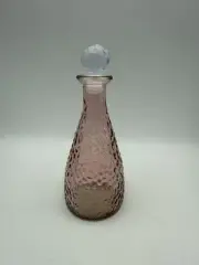 Pink Pebble Decanter 6.5 Inch Glass Decanter Bottle with Stopper