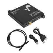 Black Aluminium Alloy 24-Bit 192 kHz Optical Digital To Analog Audio Converter