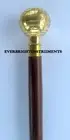 Vintage Victorian Globe Design Handle Wooden Walking Stick Cane 36'' Long Gift