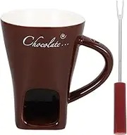 HOLIDYOYO Lightweight Portable Chocolate Fondue Pot Butter Warmer Bowl Set Cheese Fondue for Hotel