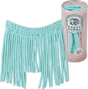 Nishikawa TT95350607 Pasutao Dedicated Hair Drying Towel, 23.6 x 17.7 inches (60 x 45 cm), Washable, Fun and Speedy, Hair Drying Towel, Time-Saving, Water Absorbent, Quick Drying, Green