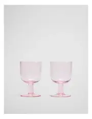 [Country Road] Lowe Wine Glass Set Of 2 in Sugar Pink