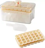 Ice Cube Tray with Lid and Bin, 56 Pcs Small Ice Cube Mold with Ice Scoop for Fr