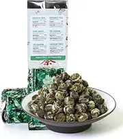 GOARTEA 250g / 8.8oz Supreme Jasmine Pearls Tea Jasmine Tea Loose Leaf Jasmine Green Tea Chinese Jasmine Dragon Pearls Tea
