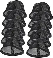 10pcs Stretchable Black Mesh Hair Net Caps for Wigs Comfortable Non Slip Dome for Men and Women for Parties Weddings and Performances Hair Accessory