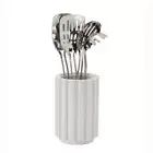 Furi Pro Radial Stone Utensil Holder Snow Terrazzo 41527