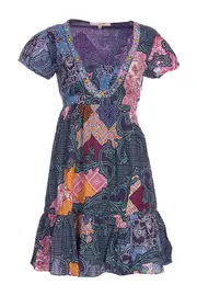 Madina Patchwork Print Dress--UTT-PF106