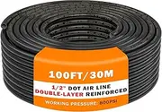 CheeMuii 100 FT 1/2" Double Layer DOT Air Line Premium PA12 Nylon 1/2 Pneumatic Tubing SAE J844 DOT Air Hose 31 Meter 1/2 Inch OD Pneumatic Air Tubing Pipe Hose Line