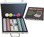 Poker Chips Set | Professional Poker Chips | Card Club Poker Chip Set | Poker Chips with Aluminum Case, Poker Chips in Aluminum Case, Poker Chips Set for Texas Hold'em