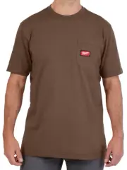 Milwaukee Tool GRIDIRON Brown Heavy Duty Short Sleeve Pocket Tee Shirt - XL