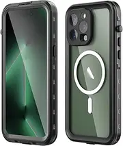 Nisso Waterproof Underwater Snorkeling Phone Case for iPhone 14/13/12/11 Pro Max Mini Xr/X/Xs/Samsung Galaxy Note10/9/8/S10/9/8 Ultra Plus Professional (iPhone 14 pro max, Clear Black)