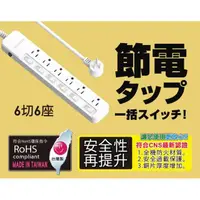 在飛比找momo購物網優惠-【KINYO】3P3孔6開6插斜角插頭延長線3.6M12尺(