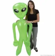 SET OF 2 HUGE 72" GREEN ALIEN INFLATE INFLATABLE 6 FEET BLOW UP PROP GAG GIFT