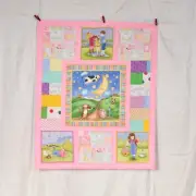 New handmade baby toddler crib quilt nursery rhyme patchwork cuddly flannel