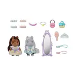 SYLVANIAN FAMILIES日本森林家族 溫馨家庭人物配件 時尚小馬好朋友組(人物*2 配件*12 鏡子)家家酒